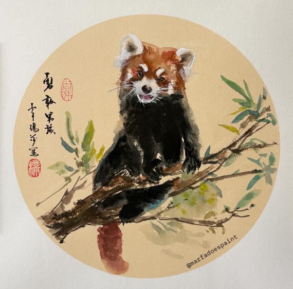Custom made red panda