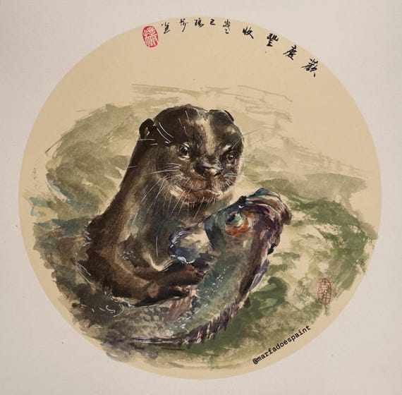 Singapore smooth-coated river otter
