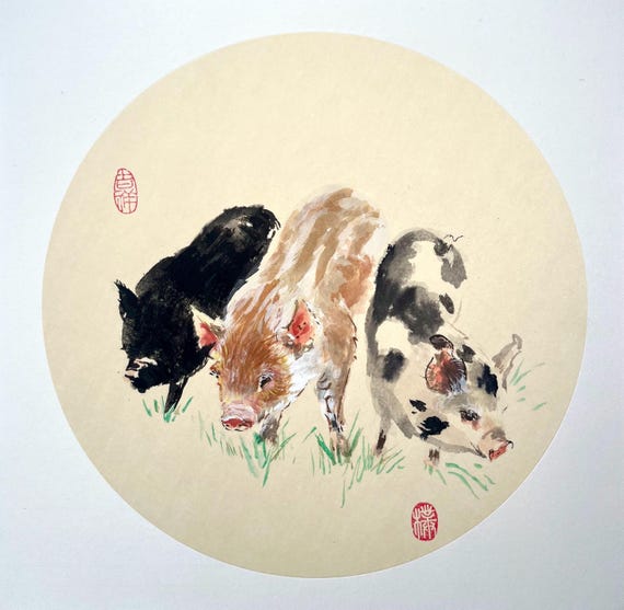 Three piglets