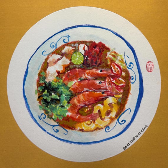Custom made laksa bowl