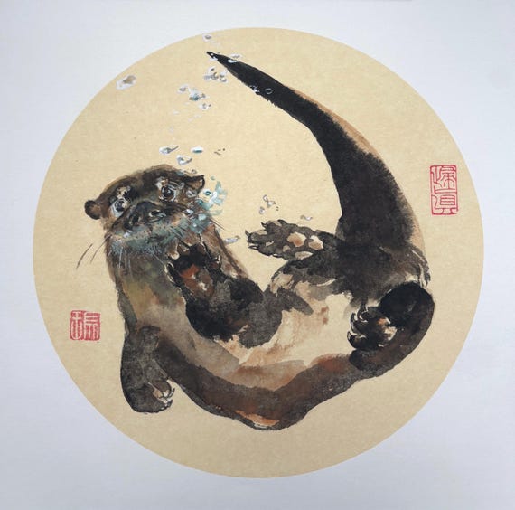 Singapore river otter