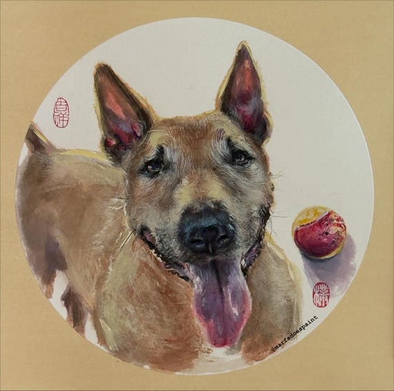 Custom pet portrait commission