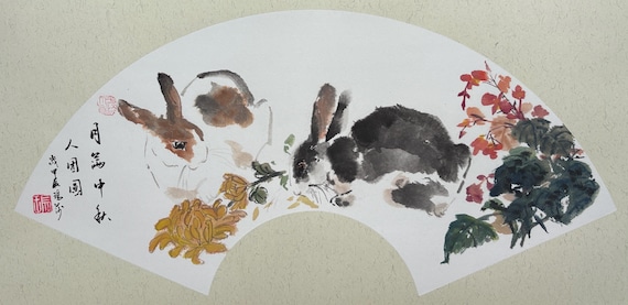 Bunnies with begonia
