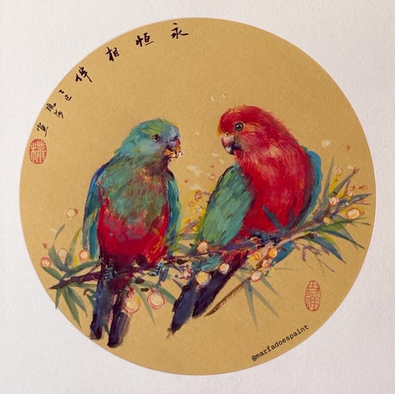 Australian king parrots