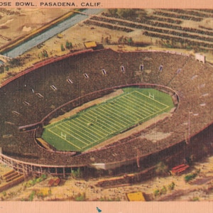 Carte postale vintage (années 40) The Rose Bowl, Pasadena, Californie