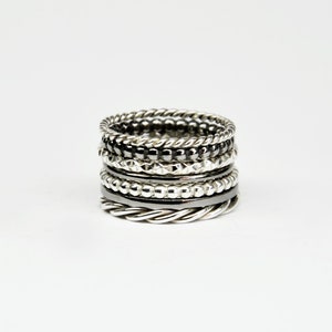 silver stacking rings, stackable rings, silver stack rings, stacking rings set, stack rings, stackable rings set, silver stackable rings set