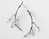 sterling silver  twig earrings branch jewelry sterling silver twig earrings - branch earrings gift for her