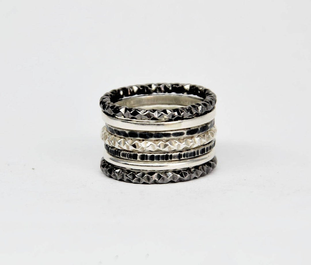 Silver Stacking Rings, Stackable Rings, Silver Stack Rings, Stacking