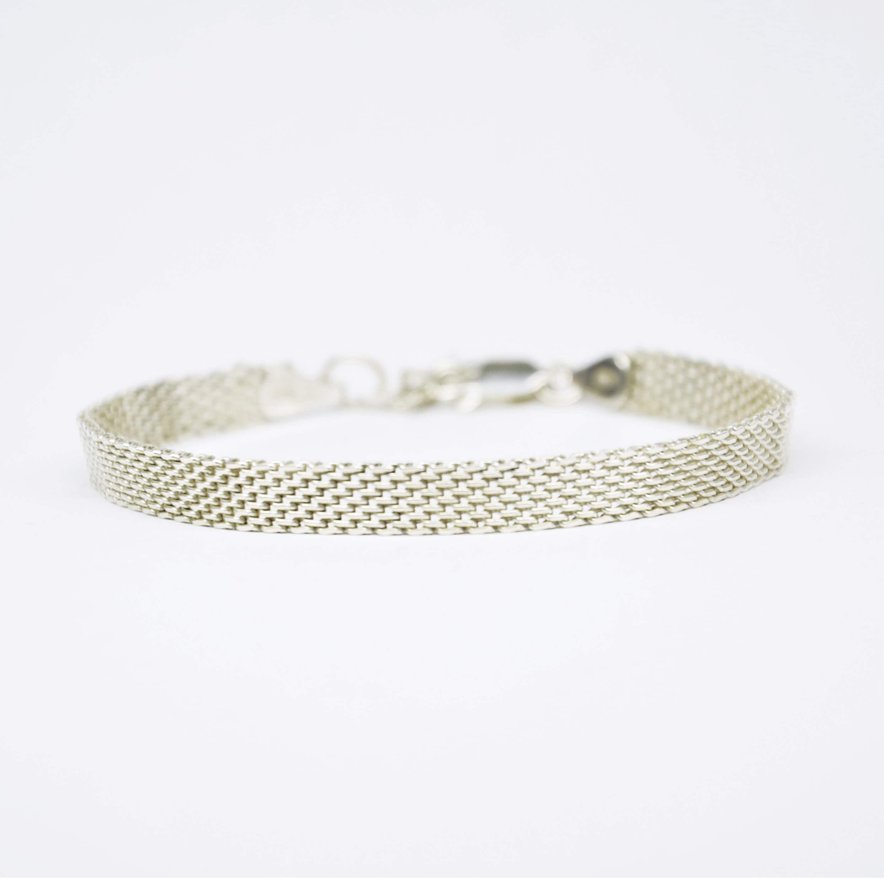 Buy 6mm Sterling Silver Flat Chain Bracelet, Wide Flat Silver