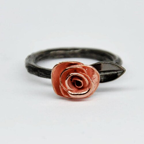 Twig Engagement Rose Gold Ring Silver Twig Branch Rose Gold Etsy