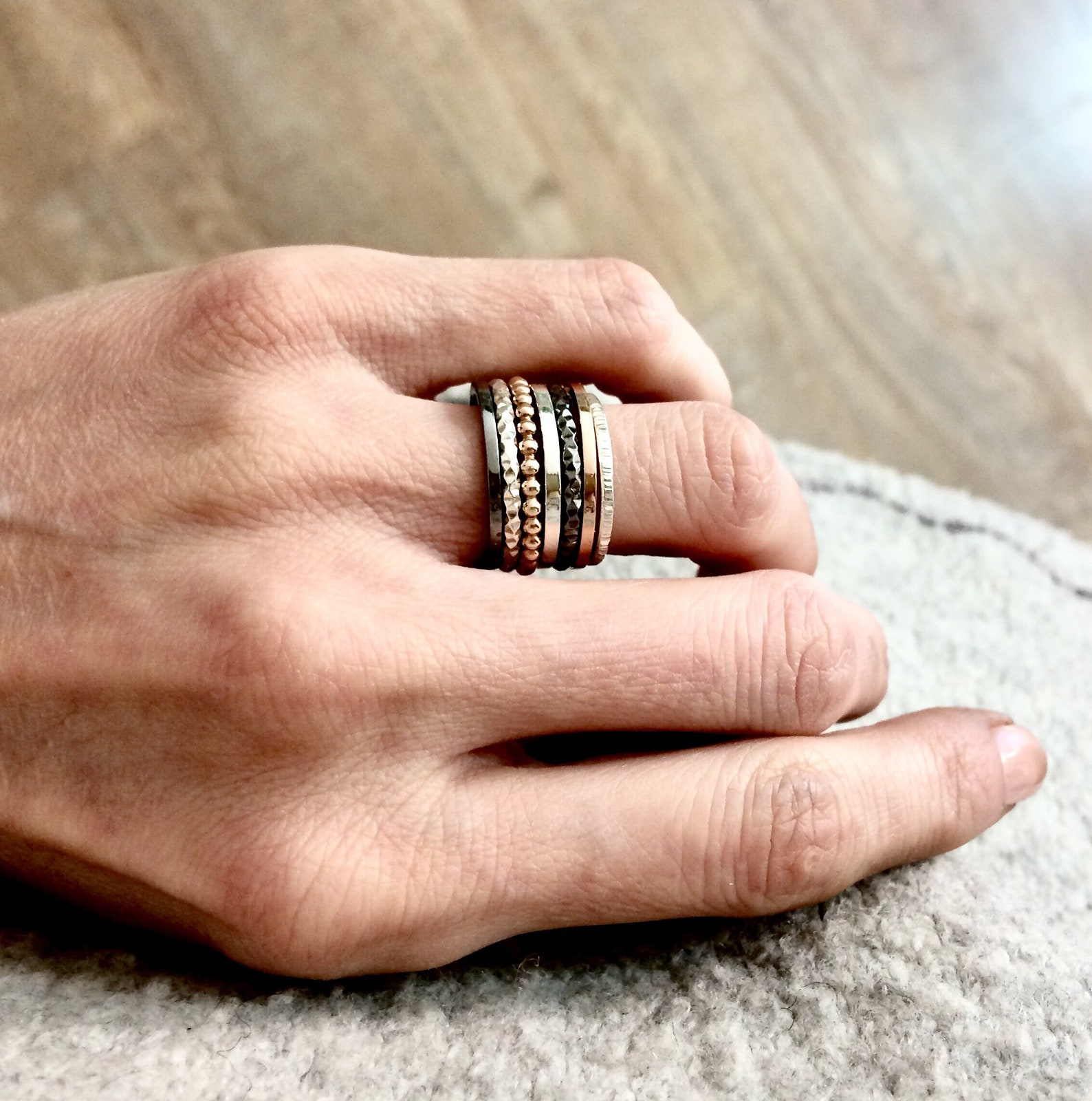 Silver Stacking Rings, Stackable Rings, Silver Stack Rings Set ...