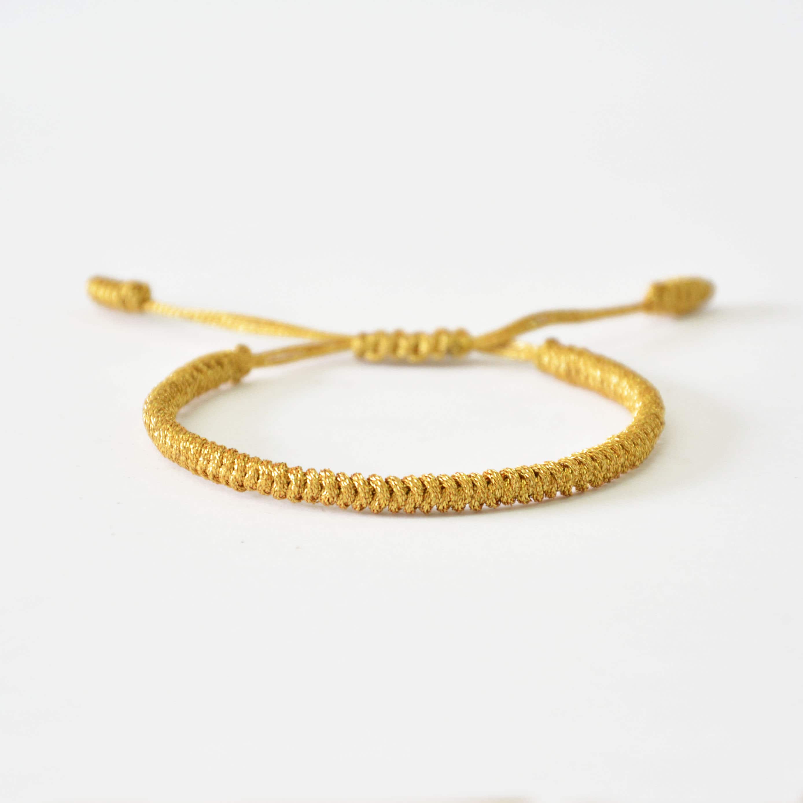 EXINOX Bracciale Spirituale Tibetano : Uomo Donna : Bracciale Fatto a Mano : Nodo Tradizionale Buddista (Terracotta