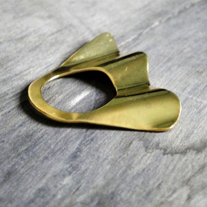wavy 24Kt gold plated bronze ring gold statement ring handmade bronze ring sterling silver ring statement silver ring organic ring