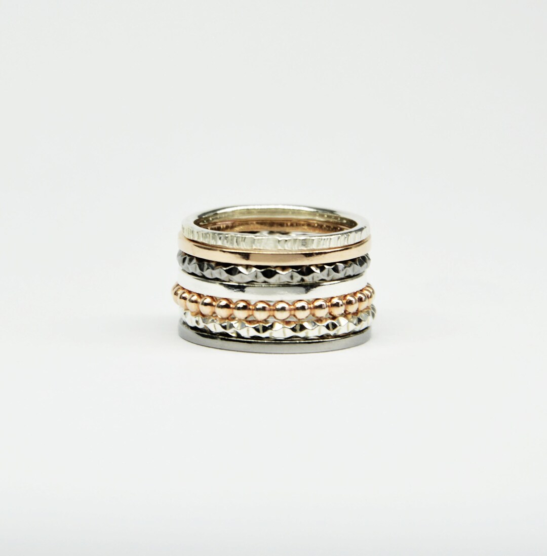 Silver Stacking Rings, Stackable Rings, Silver Stack Rings Set ...