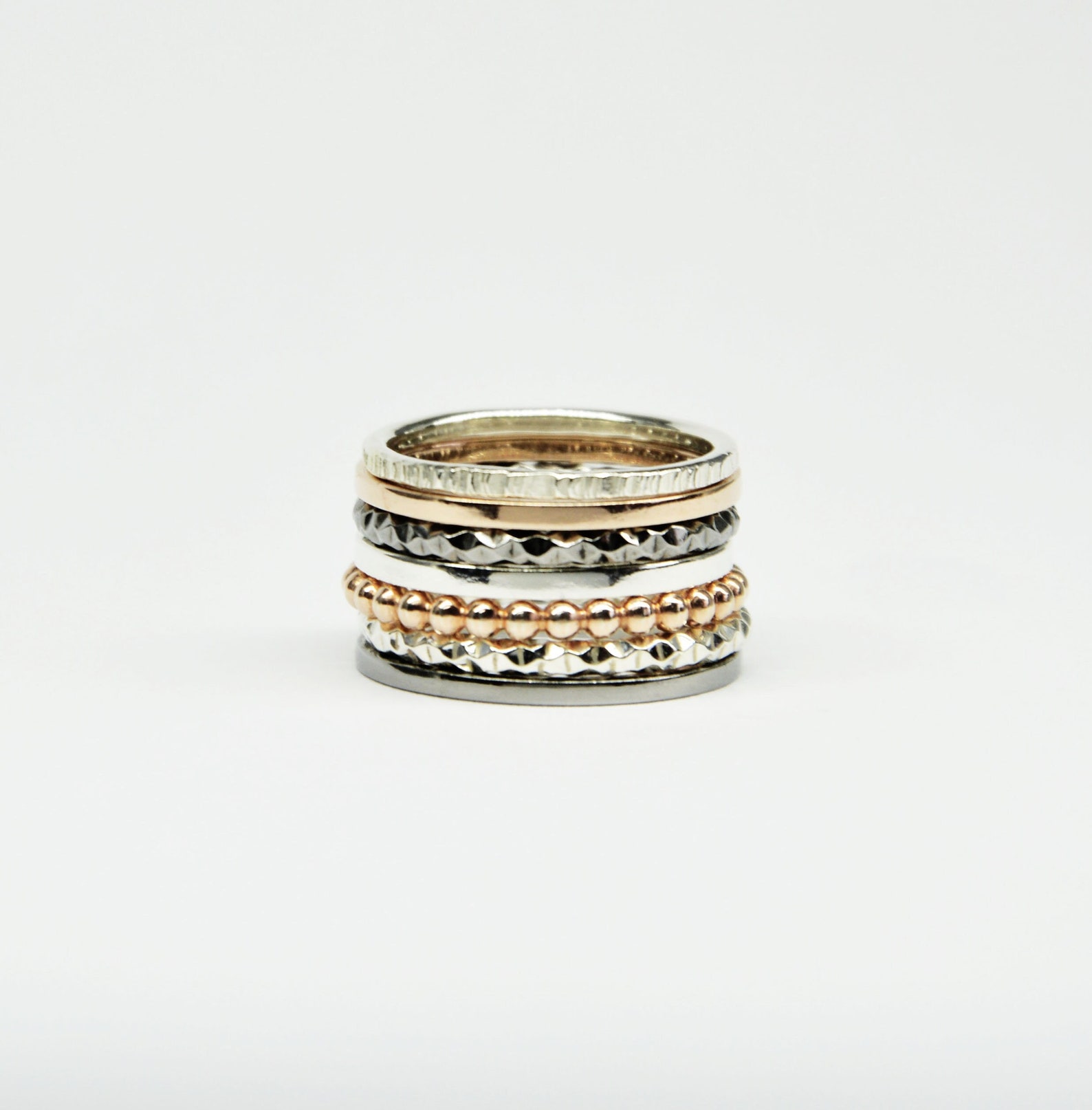 Silver Stacking Rings, Stackable Rings, Silver Stack Rings Set ...