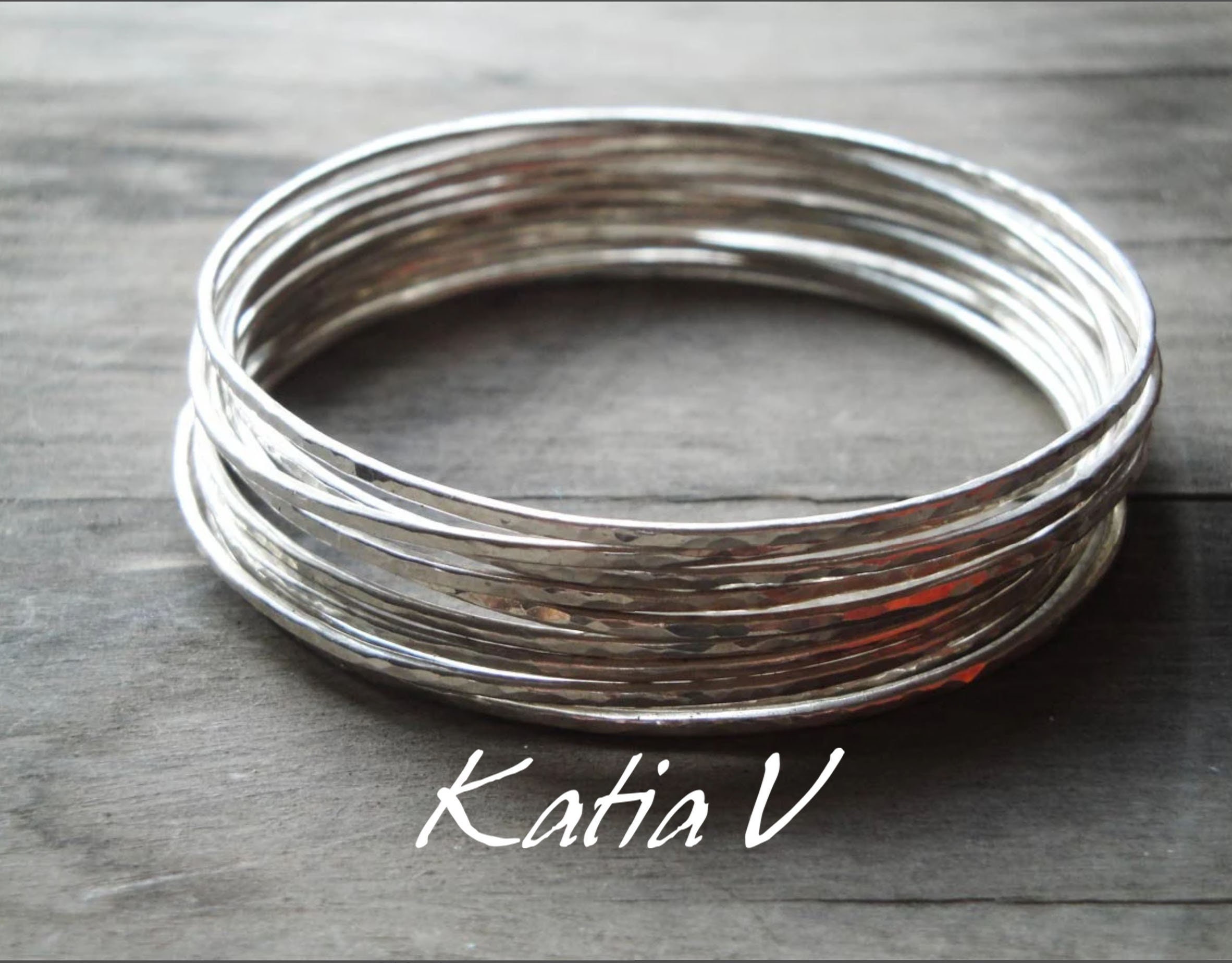 925 silver bangle bracelet set for woman handmade sterling silver bangles set of 10, set of 5, silver hammered bangle bracelets gift for her