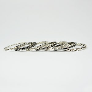 Silver Stacking Rings, Stackable Rings, Silver Stack Rings, Stacking ...