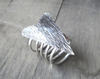 HEART sterling silver ring statement heart ring