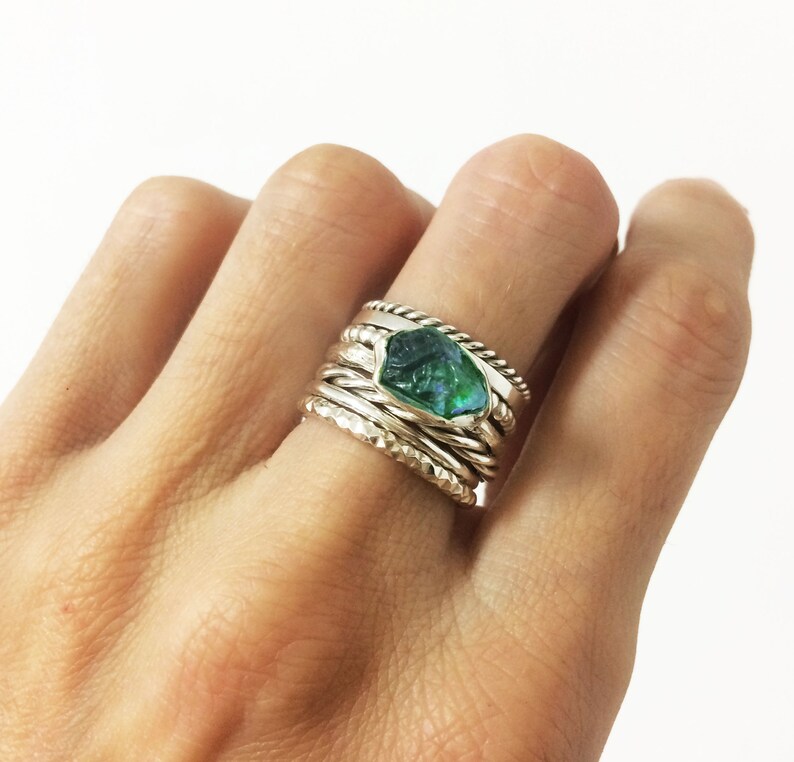 Silver Stacking Rings Set Stackable Rings Silver Stack - Etsy