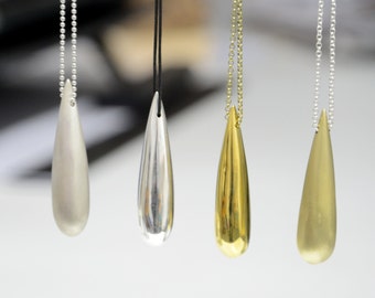 handmade silver geometric pendant necklace,minimalist geometric silver drop necklace,handmade 3d drop geometry necklace