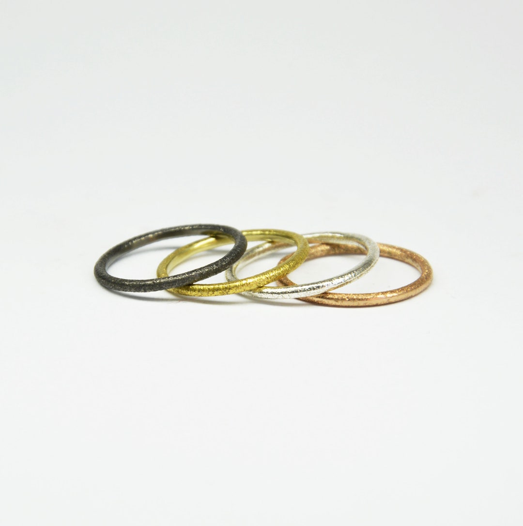 Minimal Silver Stacking Ring, Gold Stackable Ring, Silver Stack Rings ...