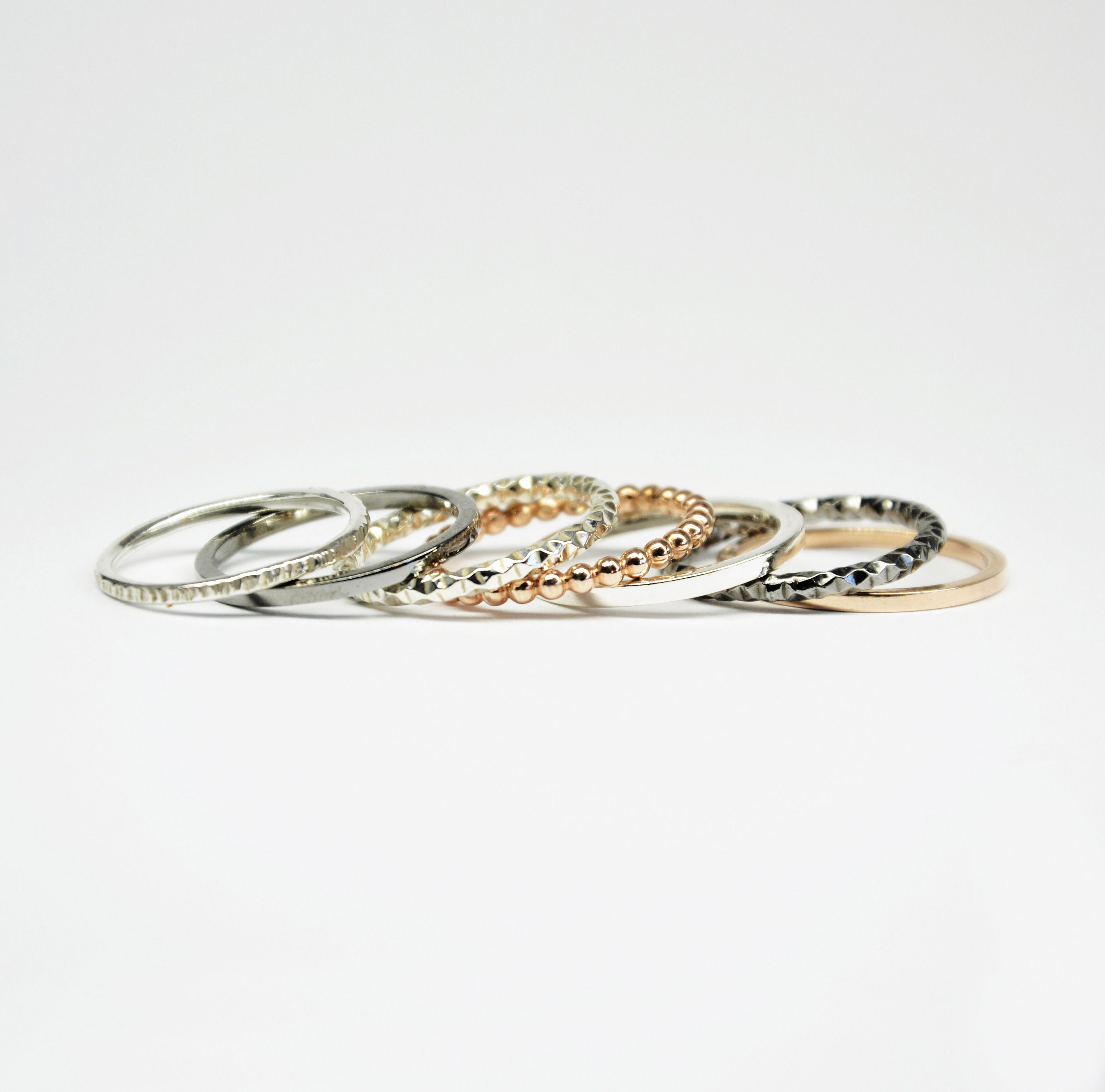 Silver Stacking Rings, Stackable Rings, Silver Stack Rings Set ...