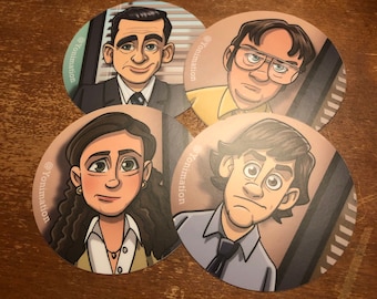 The Office  |  vinyl stickers (set of FOUR) |  BUMPER STICKER  |  vinyl  |  hydroflask