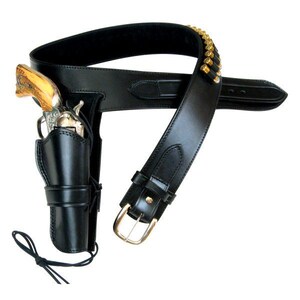 Leather Hand Tooled Holster Cartridge Belt Ammo Loops Ruger Colt .22 .32 .357 .38 .44 .45 & 12 Guage