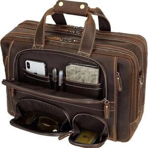 Sac en cuir fait main vintage en cuir sac à main porte-documents sac messager homme sac à bandoulière en cuir sac pour ordinateur portable sac de voyage cartable sac d'aéroport