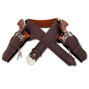 Western Cowboy Vintage Cartridge Belt Ammo Holster .22 .357 .38 .44 .45