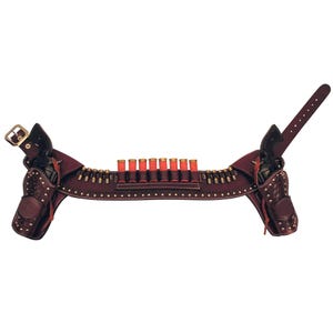 Western Cowboy Vintage Cartridge Belt Ammo Holster .22 .357 .38 .44 .45