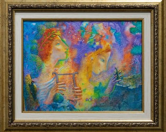 Orpheus and Eurydice Framed Art Print, Greek Mythology, Love and Music