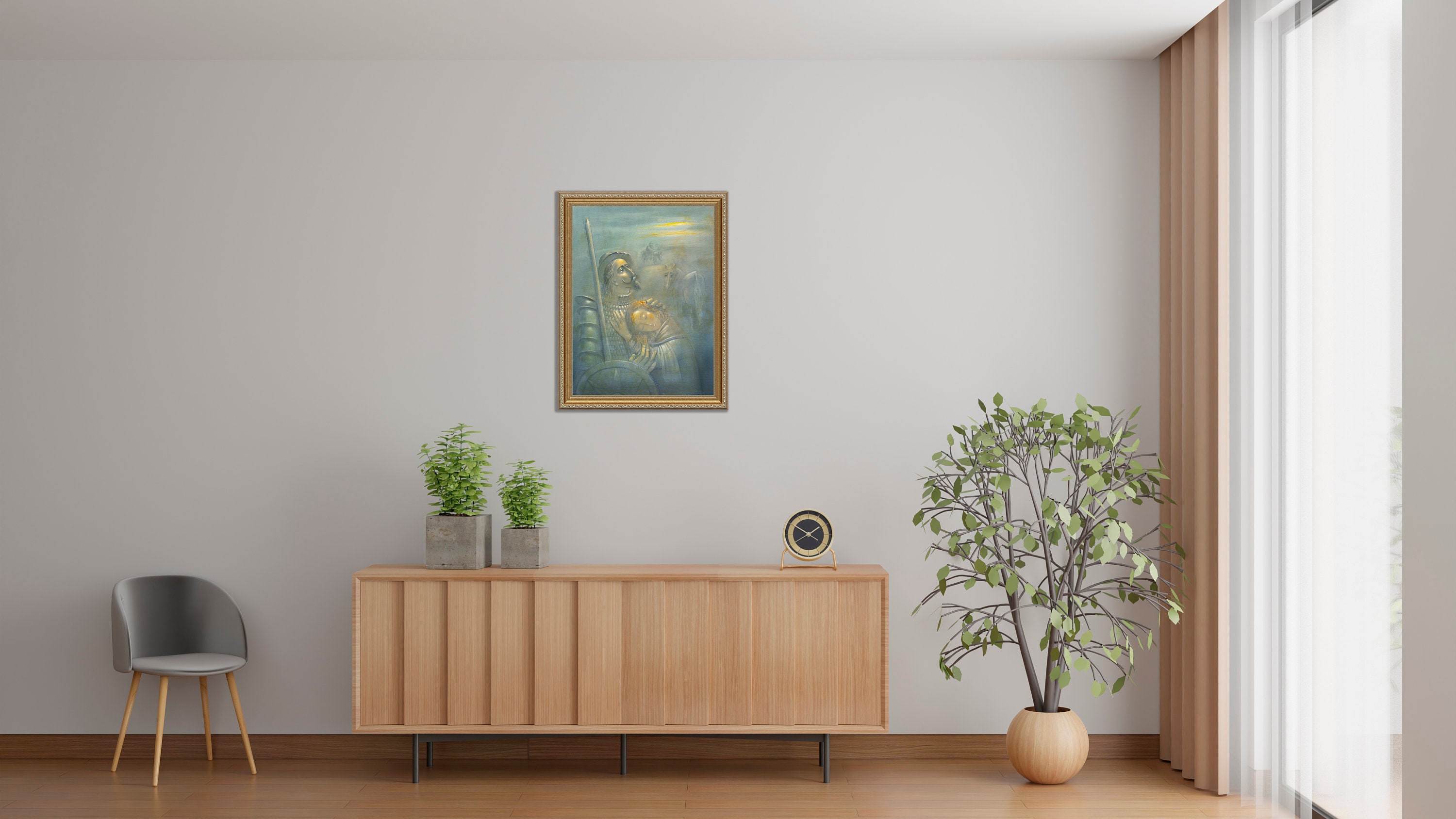 Don Quixote Canvas Print: Keazim Issinov Oil Painting, Living Room