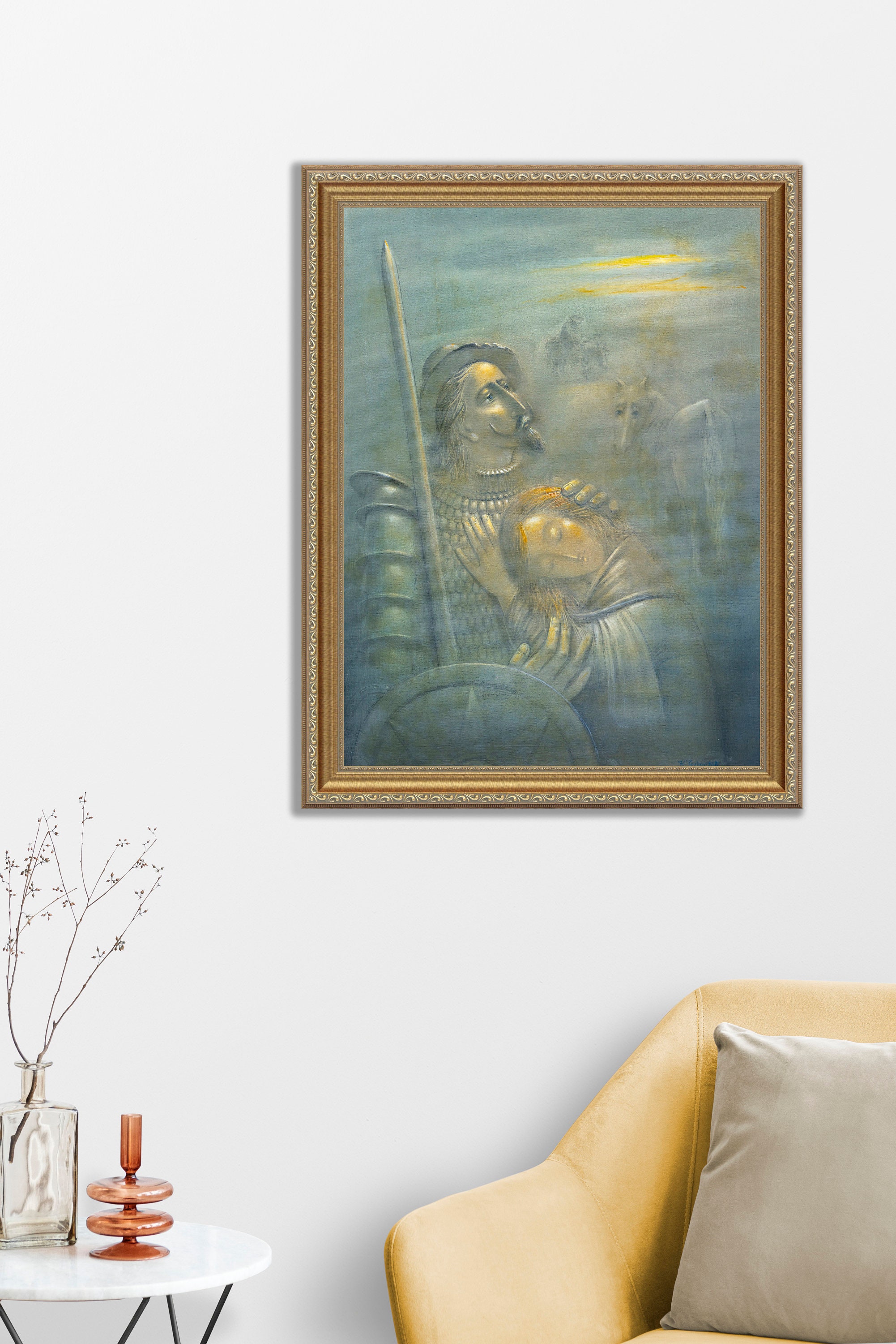 Don Quixote Canvas Print: Keazim Issinov Oil Painting, Living Room