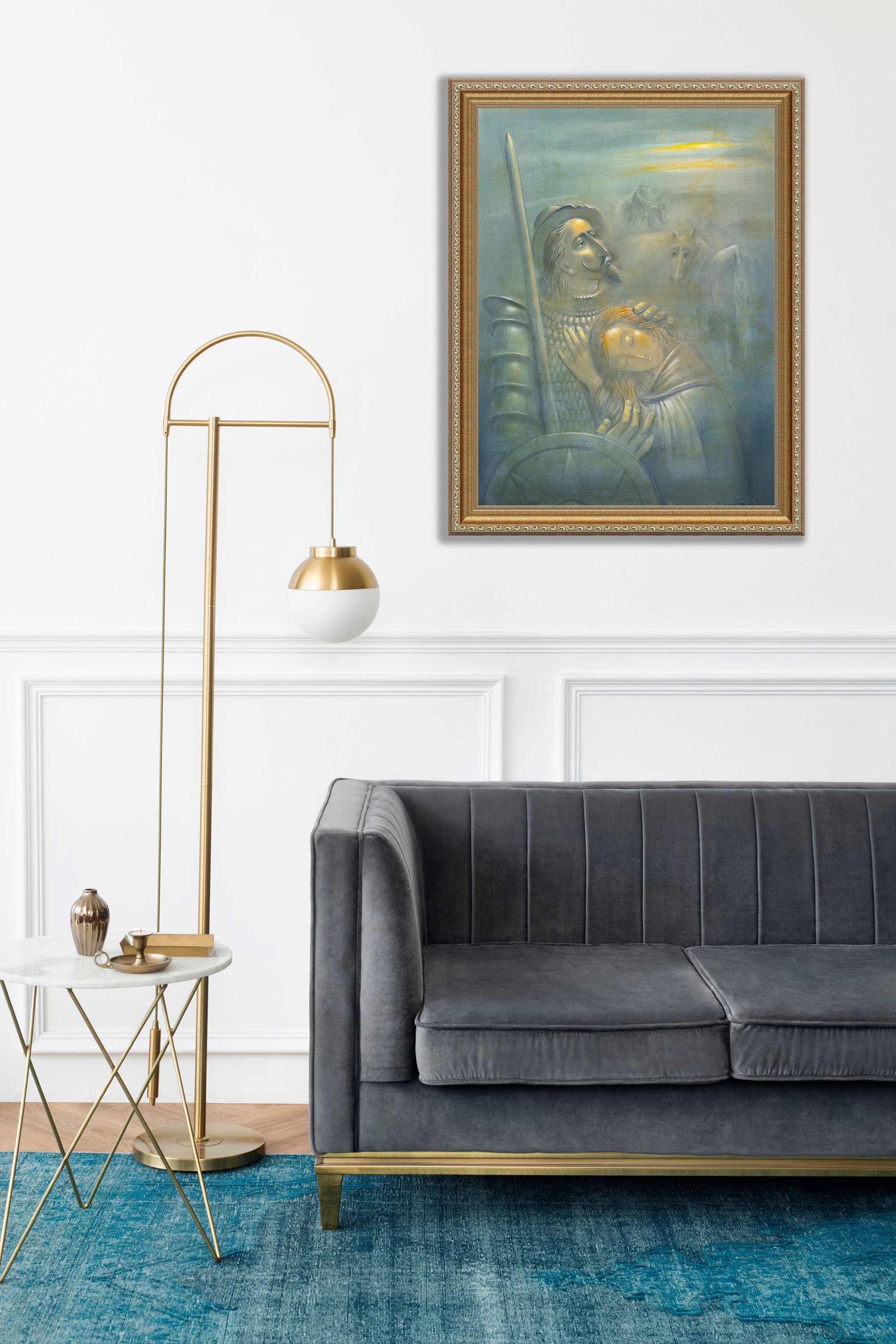 Don Quixote Canvas Print: Keazim Issinov Oil Painting, Living Room