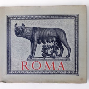 Vintage ROMA’s illustrated trilingual tourist booklet | photos & paintings | art cover signed F.Conti | Astro editions Roma