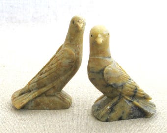 Vintage Bird Shape Whistle, Carved Stone Miniature Nature Inspired
