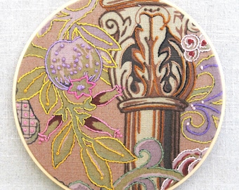 Hoop Art Hand Embroidery Floral Embroidered Flowers, Hand Sewn Wall Décor