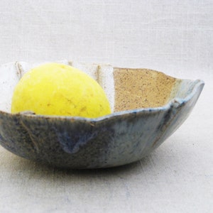 Studio Pottery Ceramic Bowl, Vintage Serving Dish Original, Rustic Cabin Home Décor Wedding Gift