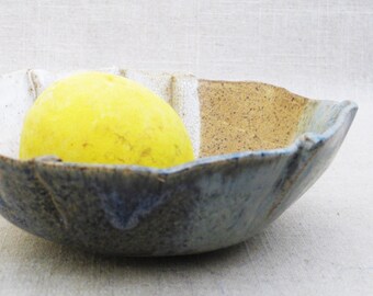 Studio Pottery Ceramic Bowl, Vintage Serving Dish Original, Rustic Cabin Home Décor Wedding Gift