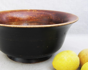 Rustic Wooden Bowl, Asian Style Decorative Primitive Home Décor Housewarming Gift