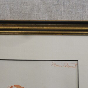 Vintage Female Nude Portrait Watercolor Painting Framed - Etsy