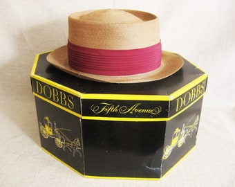 Mid-Century Men's Panama Hat, Gentleman's Accessory, Mad Men Summer Tropical Head Wear