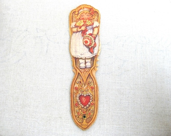 Vintage Beistle Valentine Card Pleated Honeycomb Folding Fan Die Cut Fold Out 1920s