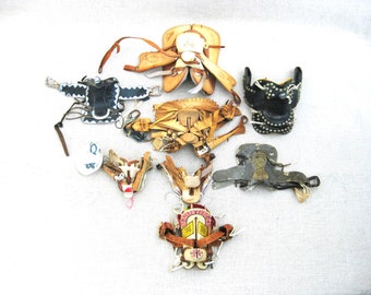 Miniature Saddle Collection, Vintage Horse Equestrian Tack Dollhouse Size, Gift for the Cowboy Souvenir