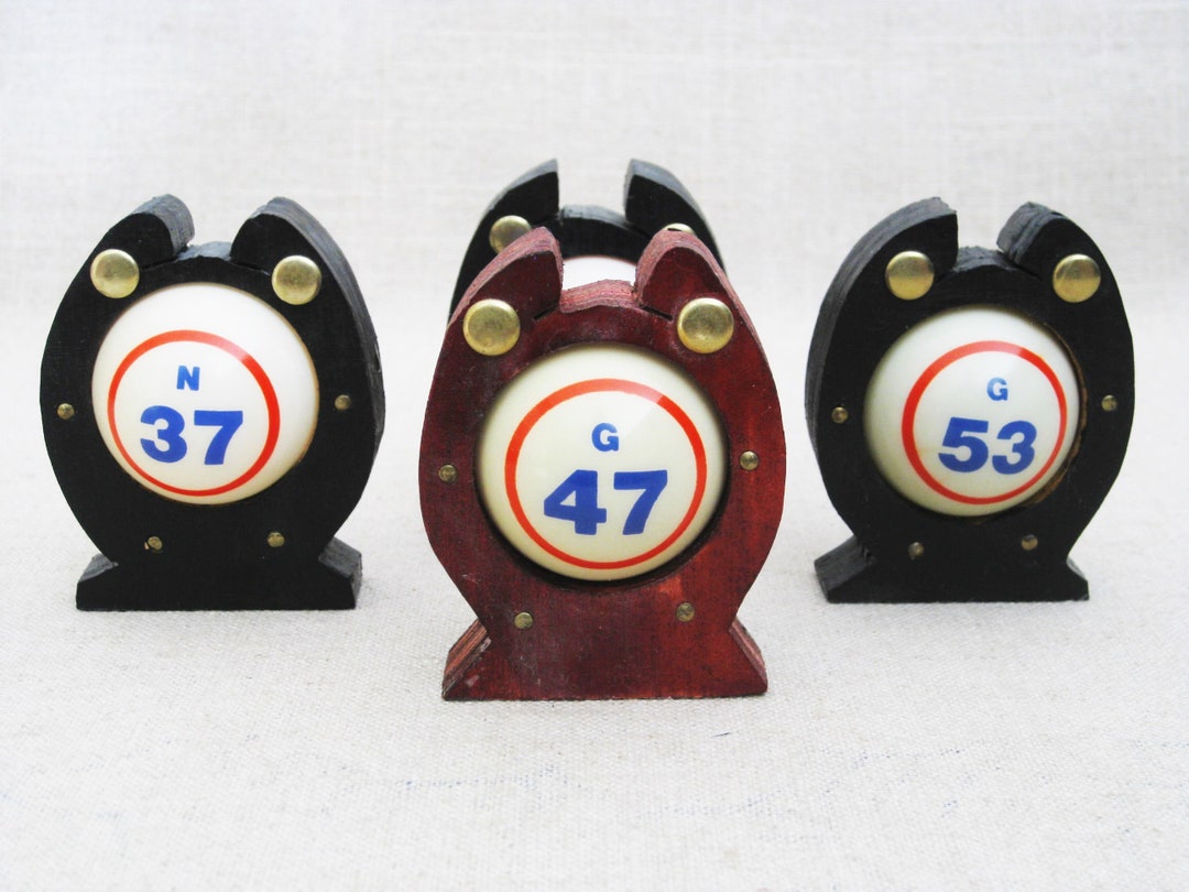 Vintage Lucky Horseshoe Bingo Good Luck Charms Folk Art Etsy