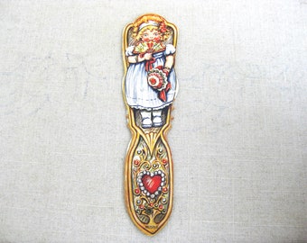 Vintage Beistle Valentine Card Pleated Honeycomb Folding Fan Die Cut Fold Out 1920s Antique Ephemera Gift of Love