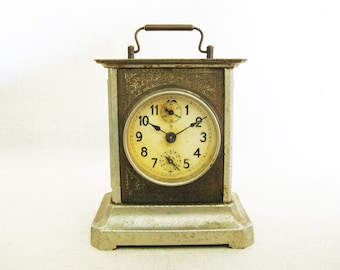 Junghans Carriage Clock, Antique German Time Piece Home Décor Housewarming Gift