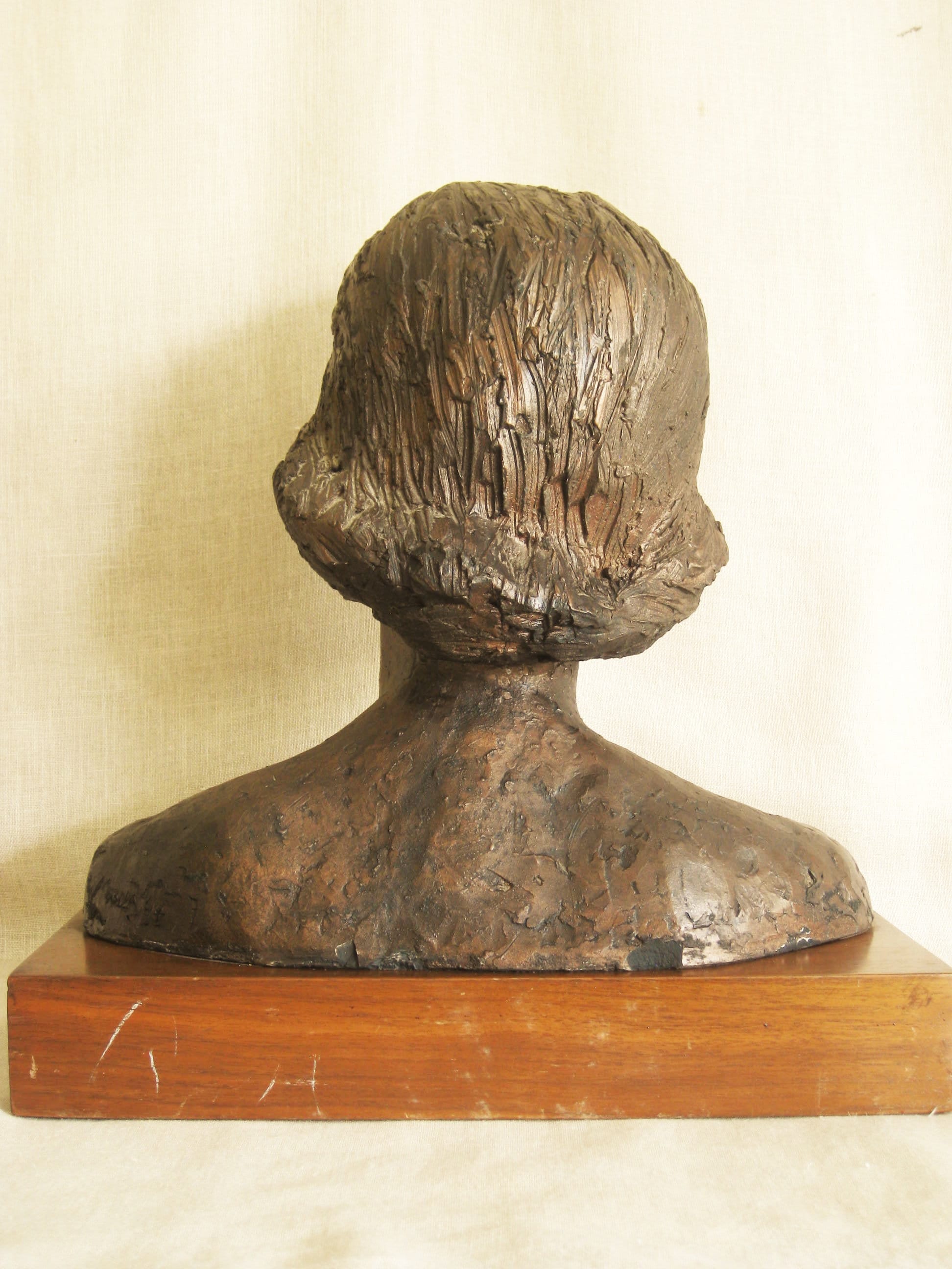 Vintage Female Bust, Life Size, Large, Sculpture Potraiture, Statue