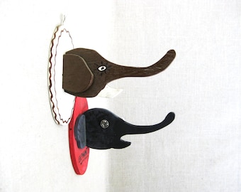 Folk Art Elephant Faux Taxidermy Wall Mount Nursery Circus Décor, Baby Shower Gift